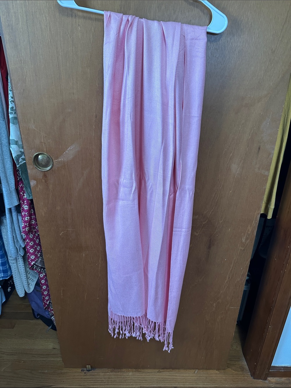 Mary Kay Pink Fringed Scarf Wrap